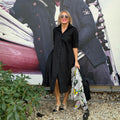 Hemdblusenkleid in Schwarz