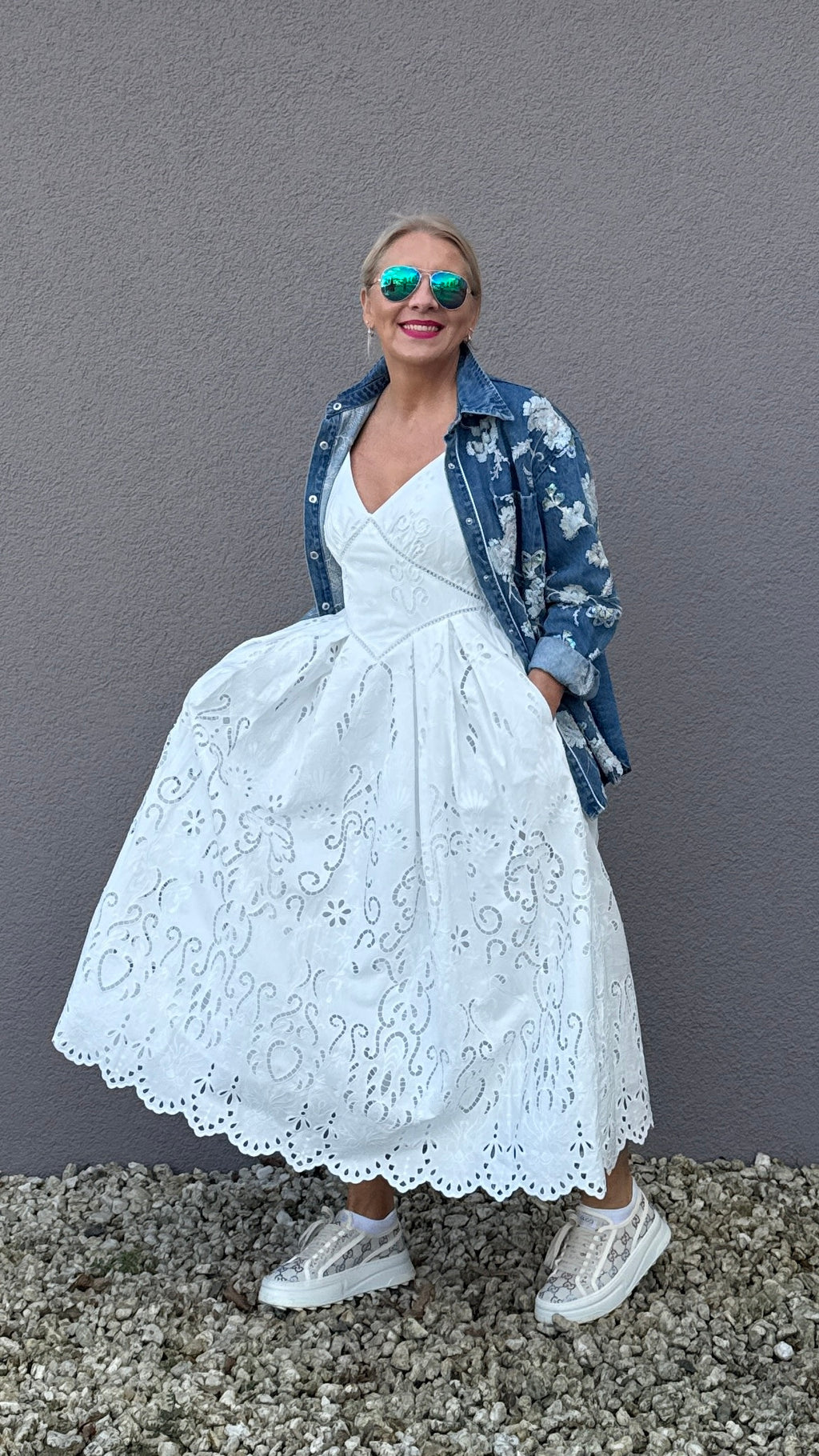 Spagettiträger Kleid