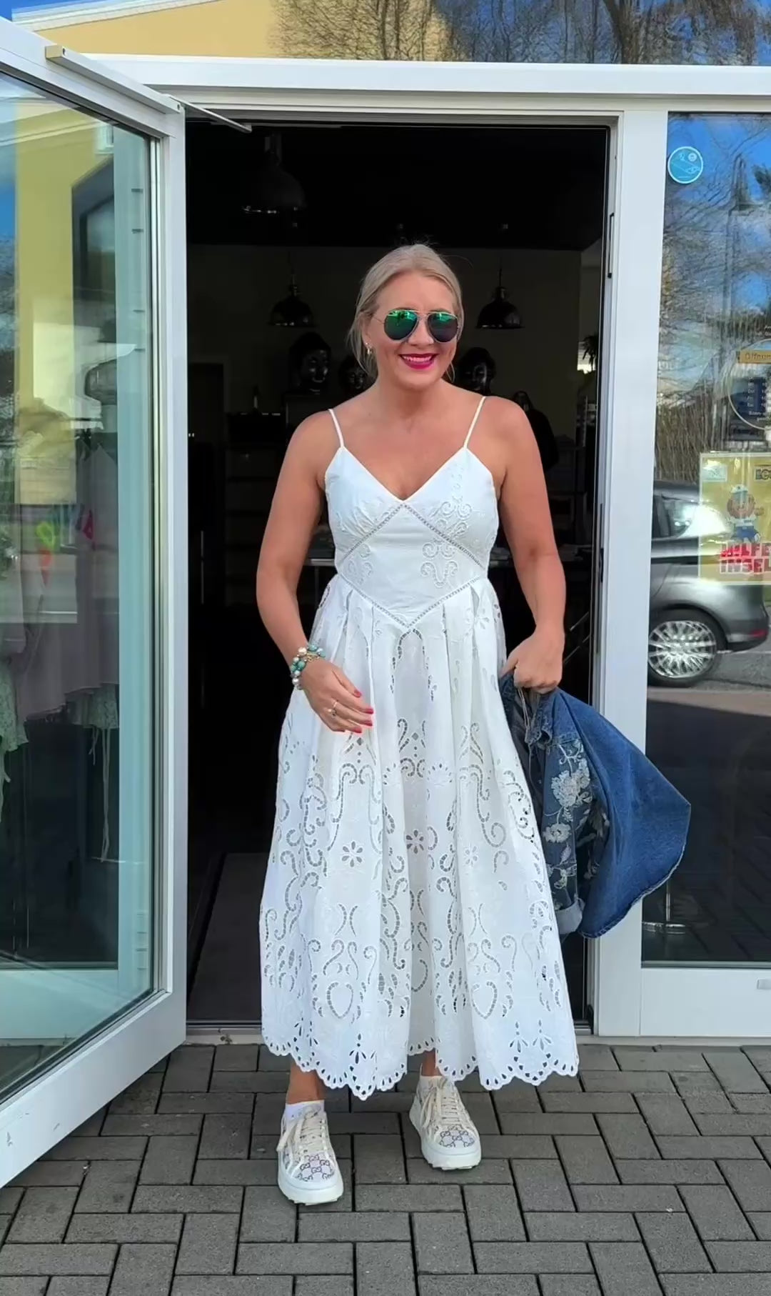 Spagettiträger Kleid